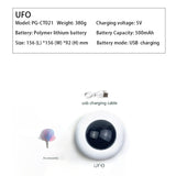 Cute Smart Teaser UFO Turntable Catching Training Toys USB Charging Interactive AUTO Pet Toy