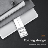 Angle Ergonomic Laptop Stand with Fan Adjustable Height Foldable Design Stability for Portable