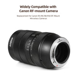 Andoer 60mm Fixed Focus MF Full Frame Camera Prime Lens F2.8 Large Aperture with E-Mount/ RF Mount for Sony Canon