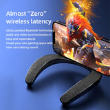 High Quality Wearable Neckband Speaker Bluetooth 5.0 Hands-free Ear-Free for TV Game Play Home Outdoor Use TF Card Hot Sale