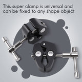 2Pack Super Clamp Crab Clamp Photography With / 1/4 And 3/8 Inch Thread Rod Clamp Pliers Clip For DSLR Rig Cameras, 15Mm Rods, L