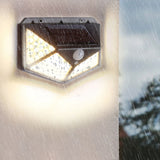 Solar Waterproof Wall Lamp Human Body LED Motion Sensor Outdoor Garden Light