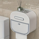 1pc Multifunctional Tissue Storage Box, Creative Toilet Roll Paper Holder, Wall Mounted Tissue Dispenser Container, Waterproof Bathroom Hanging Tissue Storage Rack, Bathroom Accessories
