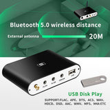 DA615H 5.1CH Decoder Bluetooth 5.0 Receiver Wireless Audio Adapter Optical Coaxial U Play ARC DAC DTS US Plug