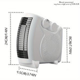 1Pcs Small Electric Heater ,Ceramic Personal Space Heater Portable Silent Heater Fan For Office With Constant Temperature Heating And Overheat Protection ,2S Fast Heating Space Electric Heater And Dual Speed Adjustable Temperature (UK Plug)