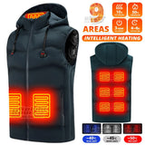 9Areas Self Heating Jackets Men's Heating Jacket Women's Warm USB Heating Vest Heating Jacket Winter Fishing Camping Ski Warm