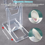 20 Pcs Stand, Acrylic Plate Stands Adjustable Sliding Clear Display Stand Easel Two Part for Plates,Books