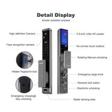 3D Hd Face Recognition Video Doorbell Tuya Wifi App Remote Digital Key Smart Door Lock