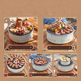 1pc, Stainless Steel Barbecue Stove, Charcoal Non-stick Rotisserie Stove, Household Peripheral Stove, Cooking Tea