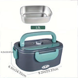 1PC Electric Lunch Box Food Heater, 2-in-1 Portable Food Heater, Leak Proof, Lunch Heating
