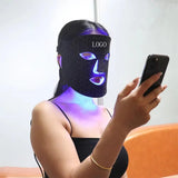 Professional Facial Black Led 4 Colors Silicon Red Light Therapy Face Mask
