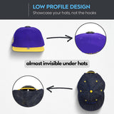 Modern JP Adhesive Hooks Wall-Hat Rack For Baseball Caps, Minimalist Hat Display
