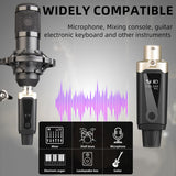 Wireless Transmitter/Receiver for Dynamic Microphone Audio Mixer PA System 500-980MHz Mic Condenser Converter Set