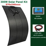 600W 300W Solar Panel+60A Controller 18V Flexible Monocrystale Solars Cell Power Charge for Outdoor Camping Yacht Car RV Boat