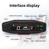 Universal Motorcycle Speedometer Odometer RPM Fuel Meter LCD Digital Gauge Turn Signal Light for All Motor