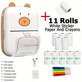 Mini Pocket Printer, Wireless Thermal Printer For Photos Receipts Notes Memo Label Portable Inkless Gift Printer For Phone