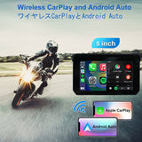 Motorcycle Special Navigator 5 Inch Touch Screen Ip65 Support Wireless Carplay Android Auto Optional with Dual 1080 Cameras