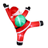 Christmas Decorations, Climbing Santa Iatable with Built-in LED Lights for Holiday Yard Wall Garden Window Decorations