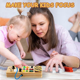 Busy Sensory Toys Wooden With LED Light Switch Control Board Travel Activities Children Games, Fine Workmanship Durable
