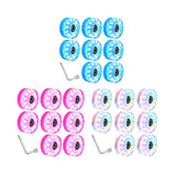 8 Pieces Luminous Wrench Accessories 82A Hardness with Bearings Installed Light up Roller Skate Wheels