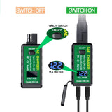 4.8A Motorcycle Charger SAE to USB Adapter with Voltmeter ON/Off Switch Waterproof Quick Disconnect Plug for Smart Phone