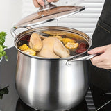 1pc Stainless Steel Stock Pot (22.0cm), Large Stockpot, Soup Pot, Kitchen Utensils, Kitchen Gadgets, Kitchen Accessories