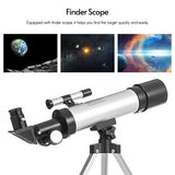 Astronomical Compact Portable Telescope of 90X Magnification with Finder Scope Adjustable Tripod for Kids Beginners