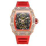 New Diamond Fashion watches men Hollow Full-automatic Mechanical ONOLA Luxury  Tape Waterproof Watch for Men Relogio Masculino