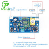 10 GHz Microwave Radar Sensor Module Delay Time Sensing Distance Switch Controller 8V-25v DC 12V 24V 30mA 0.2-12m Adjustable