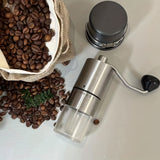1pc Electric Mini Coffee Grinder Manual Blender Mini Hand-cranked Coffee Bean Grinder Household Small Bean Grinder Portable Freshly Ground Coffee Machine Hand-cranked Bean Grinder Stainless Steel Coffee Grinder Coffee Tools Coffee Accessories