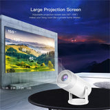 MG50 Smart Portable with WiFi6 Speaker 180° Free Projection Support Auto Focus Android 12.0 Mini Projector