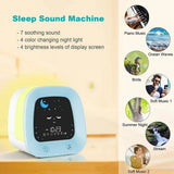 Kids Alarm for Kids, Children's Trainer Clock with 4 Color Toddler Night Light, Sleep Sound hine, Blue