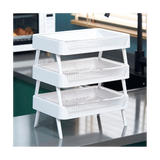 Prepare Dishes Rack Home Table Hot Pot Vegetables Fruit Display Shelf Kitchen Storage Collapsible Dish Holder M