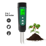 3 In 1 Soil PH Meter EC Conductivity Temperature Humidity Soil Tester Moisture Acidity Tester Moisture Meter For Plant Flowers