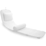 Washable Striped Bath Pillow with 3D Bathtub Cushion and Suction Cups for Non-slip Comfortable Bathing