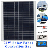 300W Solar Panel + 10A/20A/30A/40A/50A/60A/100A Charge Controller Set 12V Energy Charging Plate High Efficiency Power Bank
