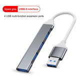 USB-c one to four computer splitter Type-c hub expansion dock USB 3.0 suitable for mobile phones and laptops