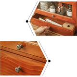 Retro Desktop Dresser Cosmetic Rack Dust-Proof Flip Antique Cabinet Tea Set Wooden Box Storage Closet