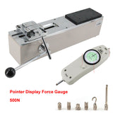 500N Digital Pointer Push Pull Force Gauge Manual Horizontal Harness Terminal Tension Tester Inspection hine Test Stroke 50mm