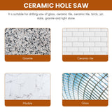50Pcs Coated Drill Bit Set 6mm Diamond Tipped Hole Saw for Tile, Glass, Ceramics, Porcelain, Marble