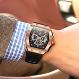 ONOLA Wristwatches Quartz Wrist Watch for Men Casual Sports Chronograph Dials Clock with Luminous Hands