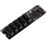 M.2 PCIe 3.0 to 5 Ports SATAIII 6G Adapter for win10