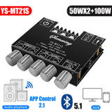 ZK-TB21 2x50W+100W Power Audio Stereo Amplifier Board Bass AMP AUX 2.1 Channel Bluetooth-compatible5.0 Subwoofer Speaker Module