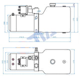 2200W 220v power unit Electric Hydraulic Station High Pressure Oil Pump