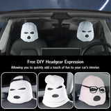 Universal Fun Car Cover 3Holes Full Set Halloween Christmas Seat Headrest Decorations Accessory
