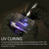 DSPIAE UV Light Curing Clear Solid Shadowless Adhesive - UV-G, UV-GT, UV-GS. Touch Dry Bondic Uv Glue, 1min Cure, 200-400nm.