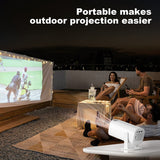 with 4K Decoding 1080P WiFi6 BT5.4 Android 11 Technique 180° Rotatable Movie Projector for Home Theater Media