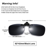 on Sunglasses Polarized Clip Up Clip-On Glasses Daytime Night Vision for Driving Fishing Cycling Walking