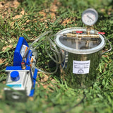30cm Defoaming Tank Barrel Stainless Steel Vacuum Degassing Chamber Crystal Glue Maker with Vae and Pipe