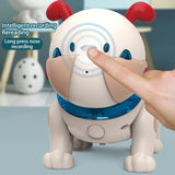 AI Intelligent Voice Dog Touch Sensing Recording And Repeating Remote Control Machine Dog Early Education Puzzle Electric Toys